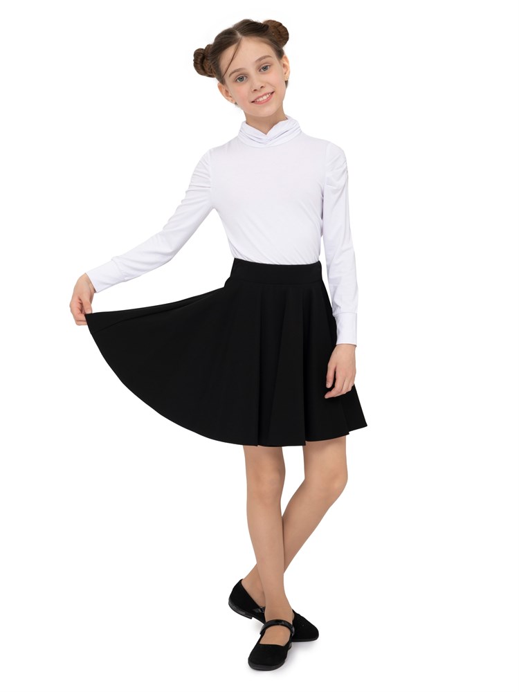 Юбка солнце-клеш AS-1011-черный-146 Юбка солнце-клеш AS-1011-черный-146