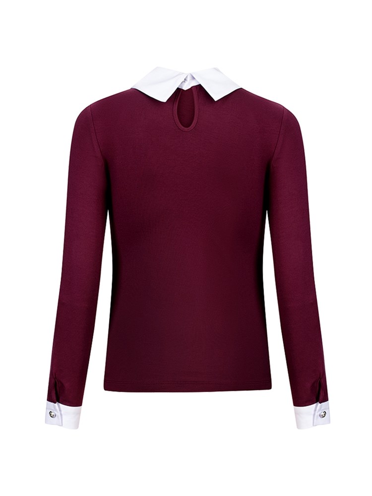 Блузка AB-1015-бордовый-122 Блузка AB-1015-бордовый-122