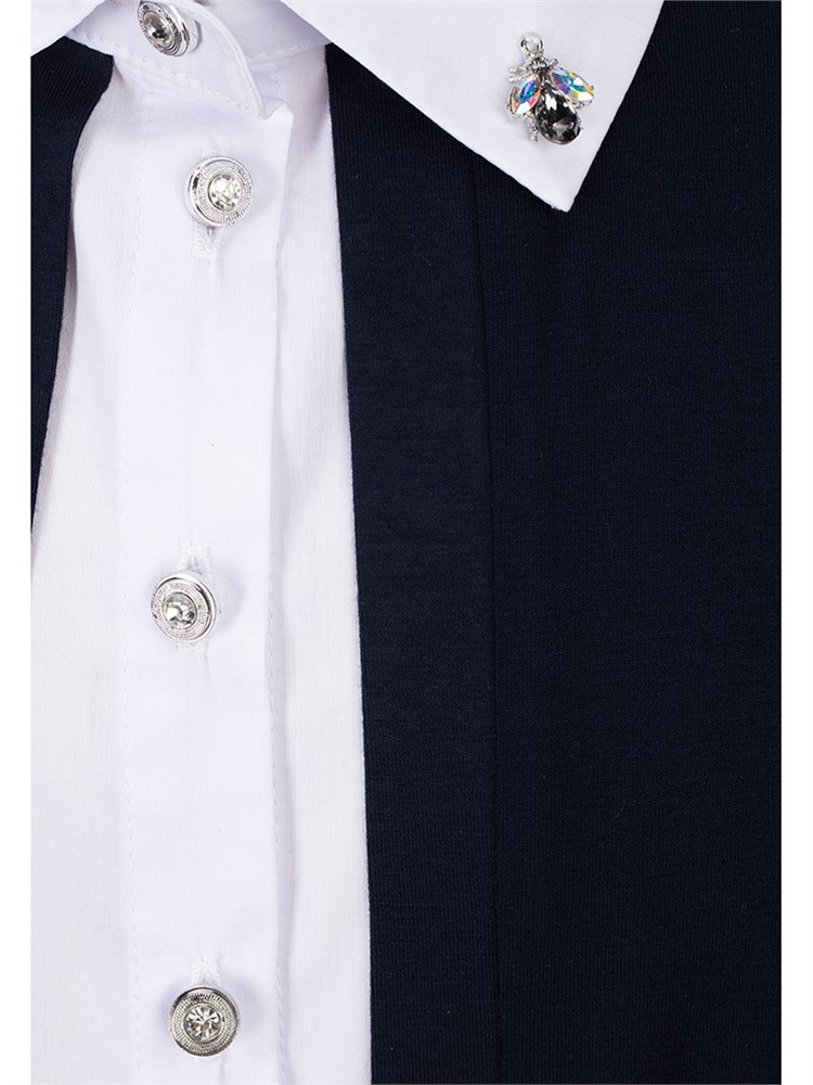 AB-1012 БЛУЗКА AB-1012-синий-122 AB-1012 БЛУЗКА AB-1012-синий-122