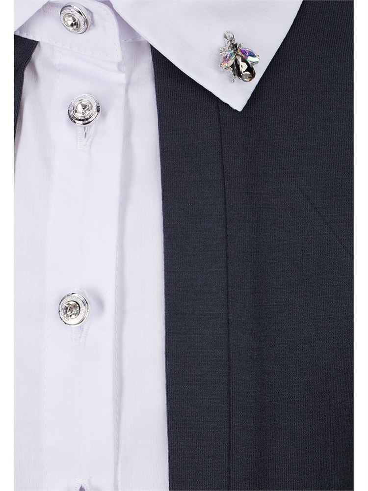 AB-1012 БЛУЗКА AB-1012-серый-122 AB-1012 БЛУЗКА AB-1012-серый-122