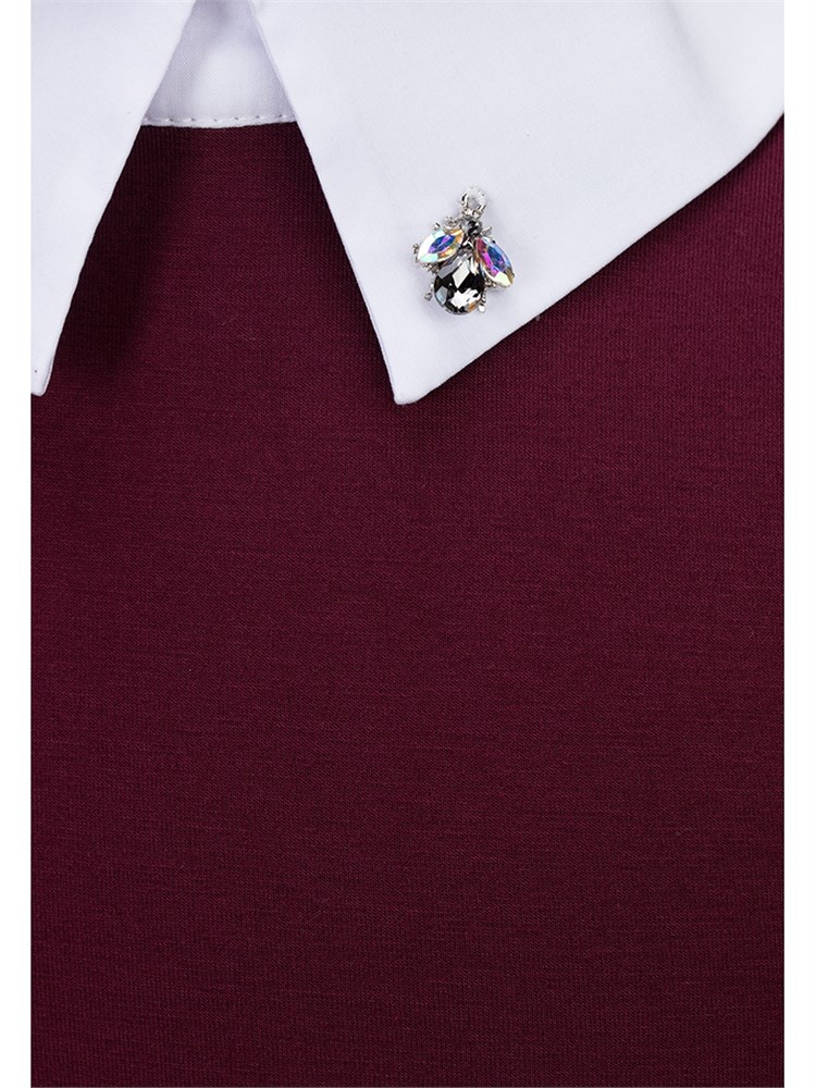 Блузка AB-1014-бордовый-122 Блузка AB-1014-бордовый-122